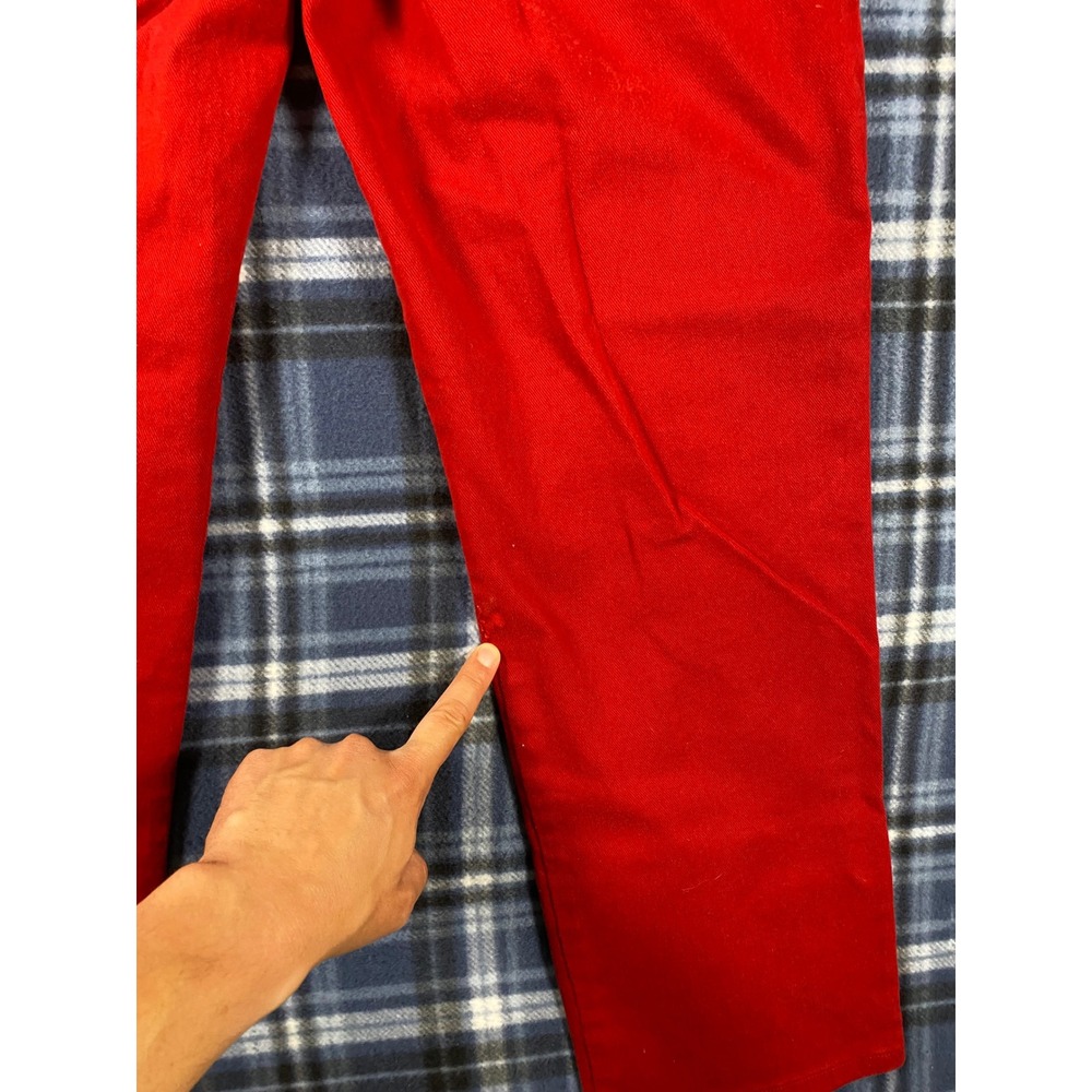 Lauren Jeans Co Ralph Lauren Red Straight Leg Denim Pants Womens 14 Cotton Blend - Picture 8 of 8